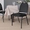 Flash Furniture Black Vinyl Stack ChairSilver Vein Metal Frame NG-ZG10006-BK-SILVERVEIN-GG - alternate 1